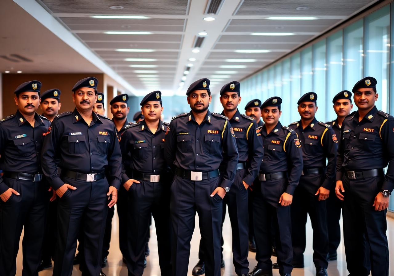 Terrain Protection security guards in formation